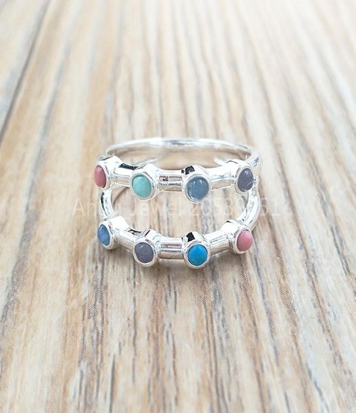 

silver super power ring with gemstones bear jewelry 925 sterling fits european jewelry style gift andy jewel c8124056304043885