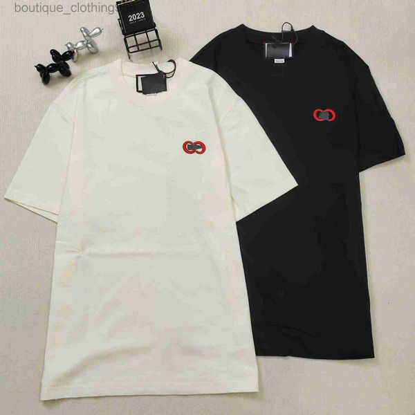 

mens women designers t shirt loose classic chest small letter logo embroidered pure cotton short sleeved inst t-shirt, White;black