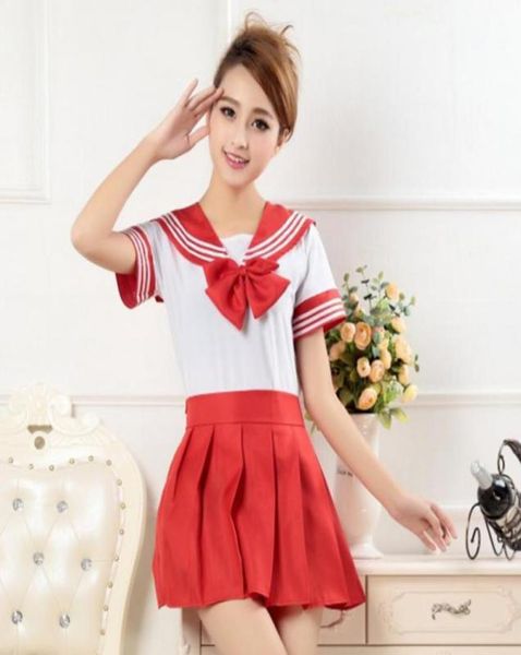 

wholejapanese school girl uniform dress tshirt mini skirt outfit sailor sailor cosplay holiday costume fancy anime3163873, Black