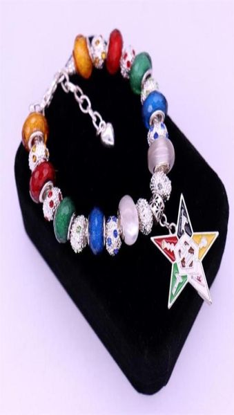 

double nose new design young greek sorority order of eastern star oes beads bracelets masonic mason jewelry y20073047681369766989, Black