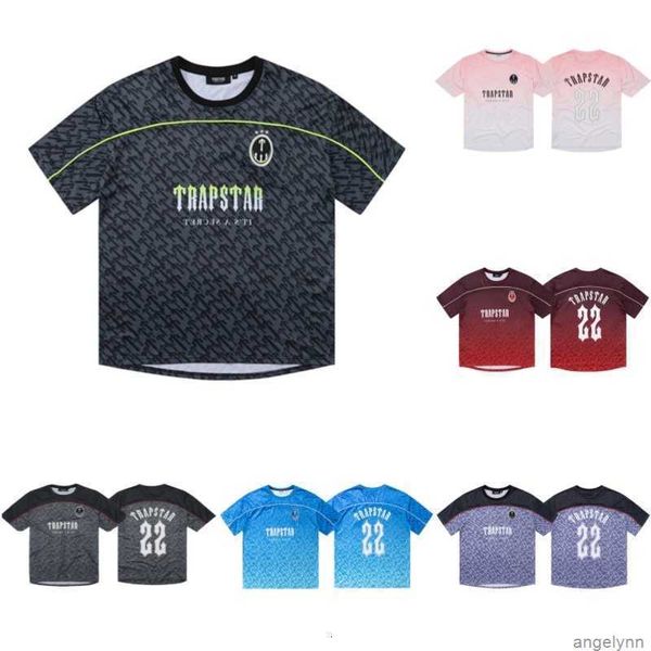

shirt mens trapstar t football jersey summer casual loose short sleeve hip hop high streetwear stree fashion b7zn, White;black