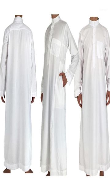 

white long sleeve islamic men clothing jubba thobe abaya dubai saudi arabia traditional ramadan eid arab robes6879568, Red