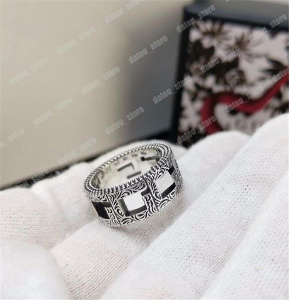 

designer band rings mens hip hop woman love couple ring luxury jewelry viper engraving rings retro 925 silver letter anelli ringe 6198389