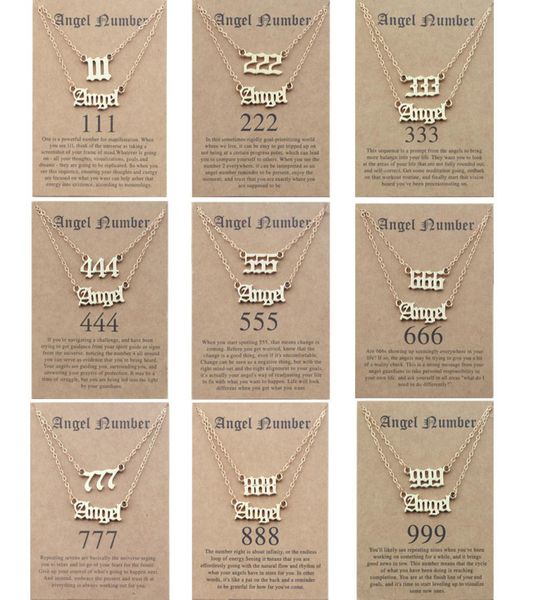 

angel number pendant necklace layered necklace wish card 000 1111 111 222 333 444 555 666 777 888 numerology lucky bff friendship 5725608, Silver