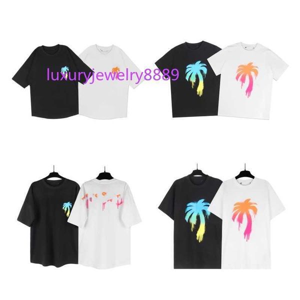

men's t-shirts men's t-shirts fashion brand angel mother direct spray printing short sleeve t-shirt palm tree net red green summer, White;black