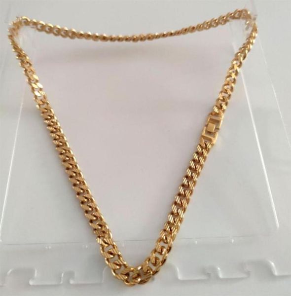 

classics 10k fine solid gold finish stripe cuban curb chain necklace 24 heavy jewelry thick238v7745364, Silver