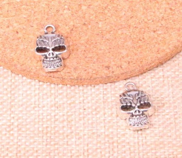 

43pcs charms skeleton head skull 2113mm antique making pendant fitvintage tibetan silverdiy handmade jewelry9149666, Bronze;silver