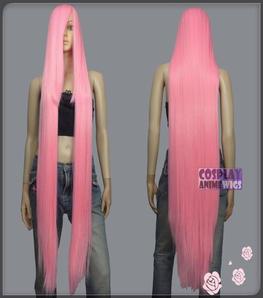 

130cm light pink hitemp series 55cm extra long bang cosplay wigs 99llp4336231, Golden;white