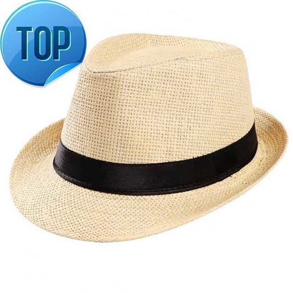 

fashion custom fedora straw hat men women summer beach jazz hats, Blue;gray