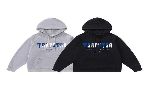 

men039s hoodies sweatshirts london oversized men woman 1 1 blue white towel embroidery pullover fleece ca6456348, Black