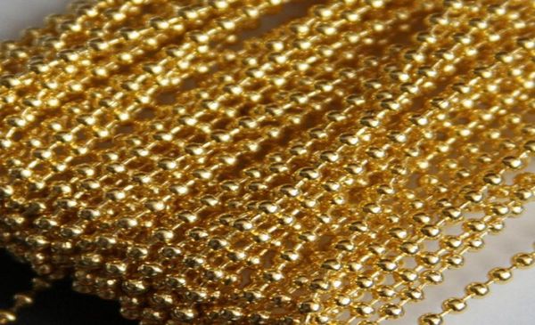 

15mm2mm24mm3mm4mm6mm selling 10 meters lot gold plated stainless steel bead chainjewelry findingdiy necklace bracelet9582792, Silver