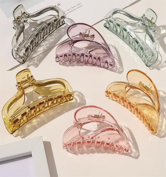 

fashion hair claws hair crab clamp hairgrip large plastic claw hairdressing tool hair accessories for women 6ycxe ssyjt 839 r21200136, Golden;silver