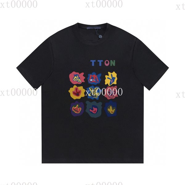 

22ss designer letter printed t shirts tee fashion sweatshirt high street short sleeve summer casual t-shirt breathable men women crew neck t, Black;brown