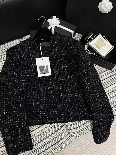 

womens jackets designer chan home2022 new brand jacket ootd fashion highend autumn winter logo tweed coat overcoat leisure spring coats card, Black;brown