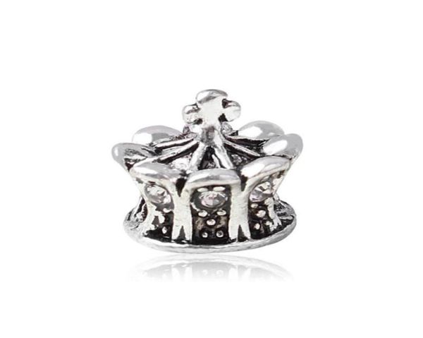 

white 05 crystal charm bead big hole fashion women jewelry european style for diy bracelet necklace new arrival4766443, Bronze;silver