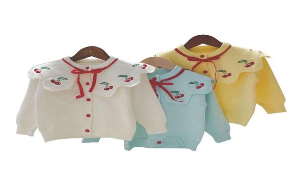 

kids sweater baby gril autumn oneck comfortsoft pompom wolly sweater for children buttoned toddler baby knit outfits pgy46345238, Blue
