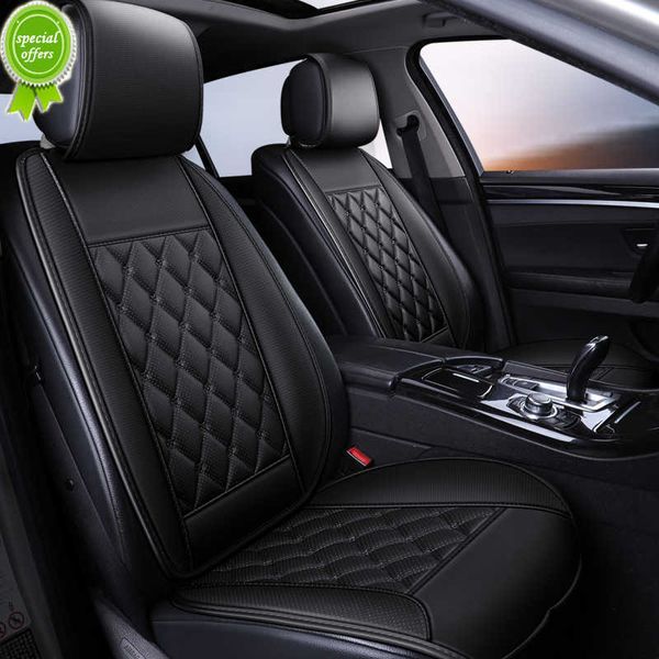 

new leather car seat cover protector mat universal front/rear with backret waterproof van auto seat covers cushion protector pad new