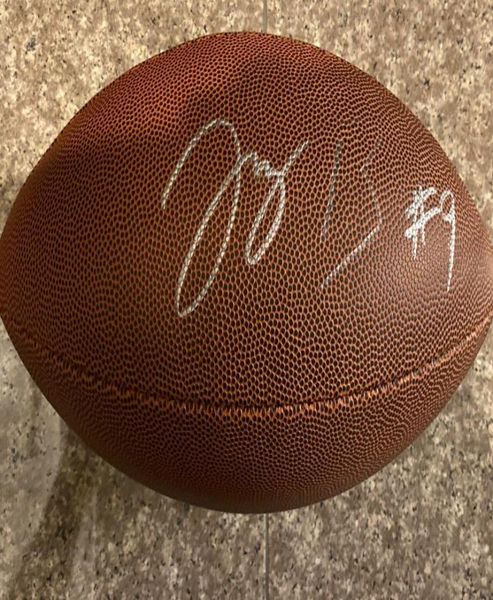 

joe burrow autographed signed signatured usa america rugby national football league sports indoor out door football ball3268282