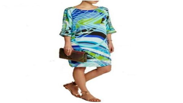 

women039s epucci luxurious brands women039s stunning print elegant 34 sleeve loose jersey silk dress cute dress xxl1384060, Black