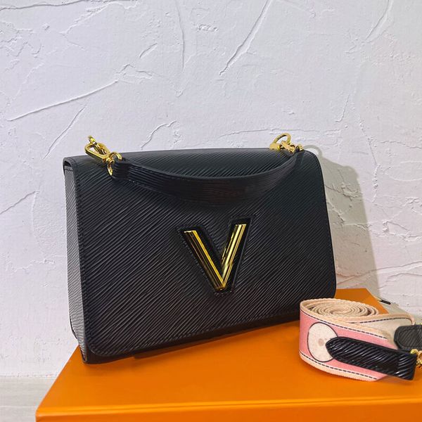 

twist crossbody bag women small handbags purse genuine leather fashion letters detachable handle strap 5a quality messenger shoulder bags pl