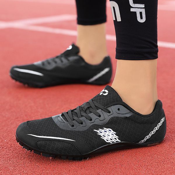 

safety shoes men's track and field pointed shoes professional athletes running tracking nail training shoes sports shoes 230712, Black;brown