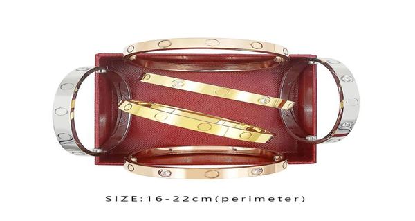 

titanium diamond bangle gold bracelet for lover fashion wedding bangles rose gold thanksgiving day bracelets 4 cz with flannel bag6836312, Black