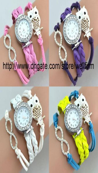 

infinity watches fashion infinity bracelet watches lady charms watch owl charms wrist watches mix color drop 5199275, Golden;silver