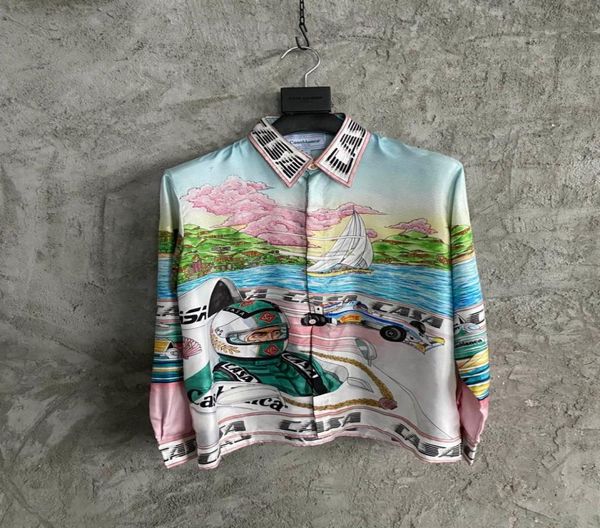 

2022 spring new fashion mens designer beautiful printing shirts us size shirts mens designer long sleeve shirts1420871, White;black