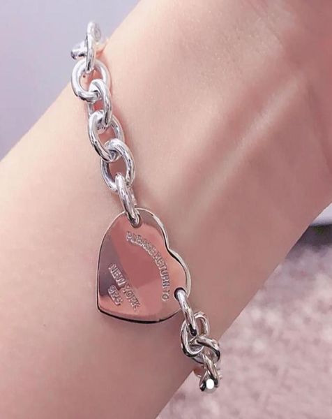 

love charm bracelets 100 925 sterling silver heart bracelet original authentic classic key pendant exquisite wedding couple thick1199314, Golden;silver