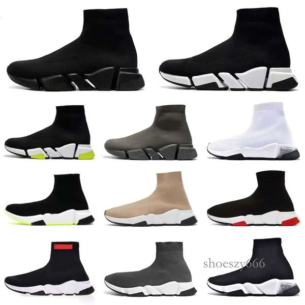 

designers speeds 2.0 v2 casual shoes platform sneaker men women tripler paris socks boots black white blue light ruby graffiti vintage