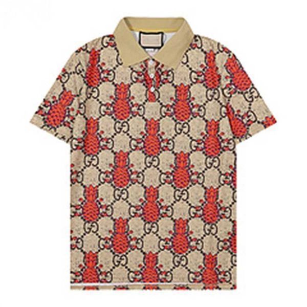 

designer polo shirts men luxury polos casual mens t shirt snake bee letter print embroidery fashion high street man tee il35, White;black