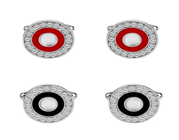 

cuff links with crystal cufflinks black red enamel cufflinks for groomsmen groom husband boyfriend fathers day gift cuff button5792251, Silver