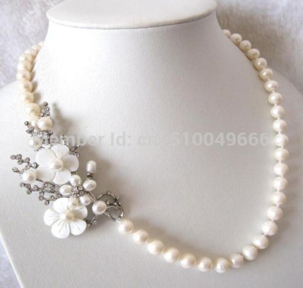 

sell gtgtgt20 quot 89mm white freshwater pearl necklace pendant4012386, Silver