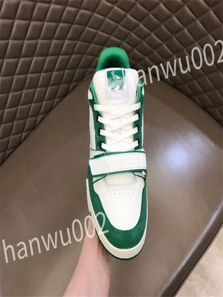 

2023 luxurys designer sneakers calfskin casual shoes reflective vintage leather trainers all-match stylist sneaker leisure shoe lace-up wd23, Black