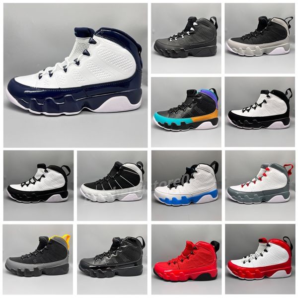 

og jumpman 9 9s basketball shoes mens chile red university blue gold barons particle grey bred patent space jace dark charcoal cool grey tra
