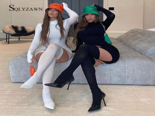 

casual dresses women turtleneck dress with stockings winter solid vestidos female night club bodycon tight buttocks mini1672706, Black;gray