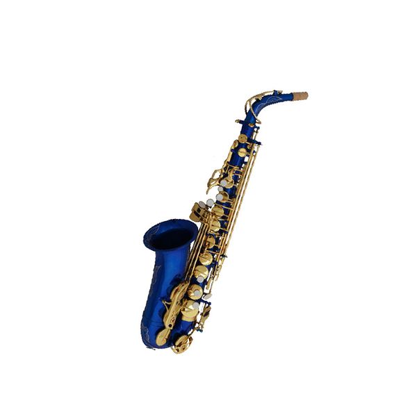 

blue lacquer glossy eb alto saxophone sax