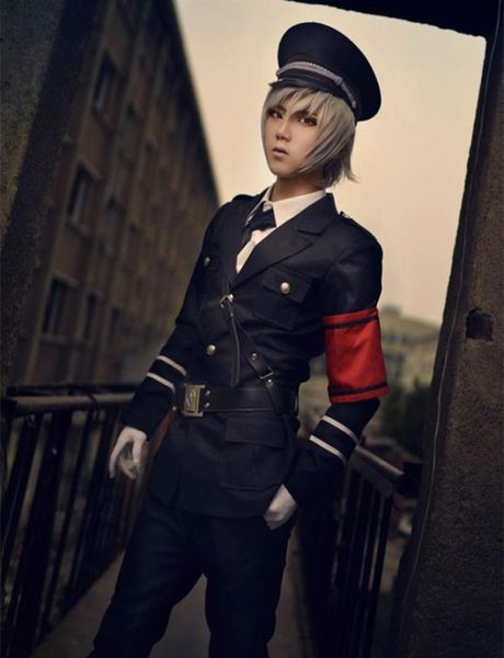 

anime togainu no chi akira shiki cosplay wig akira uniform costumes9258590, Black