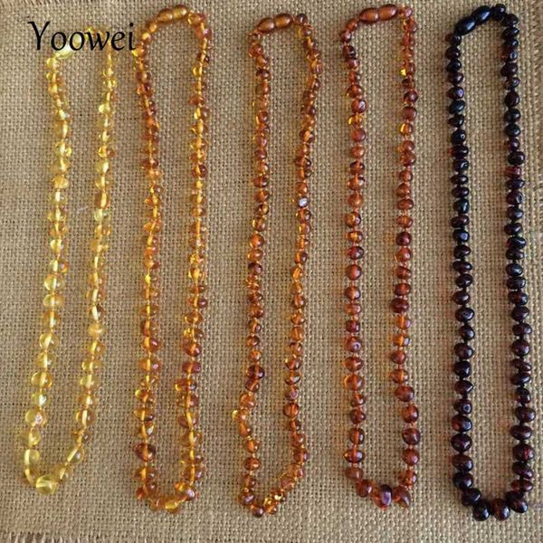 

pendant necklaces yoowei wholesale natural baltic amber necklace for baby % real irregular baroque amber original amber baby chip jewelry hk, Silver