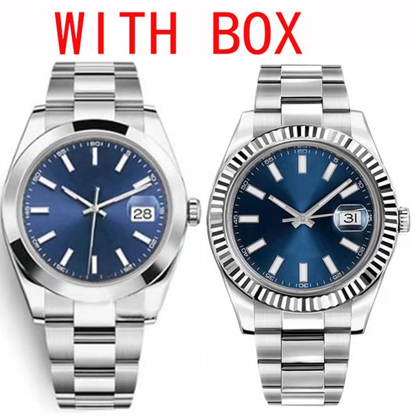 

men watch luxury watches gray baton 41mm blue datejustss watch smooth mens automatic watches mechanical montre de luxe watches oystersteel m, Slivery;brown