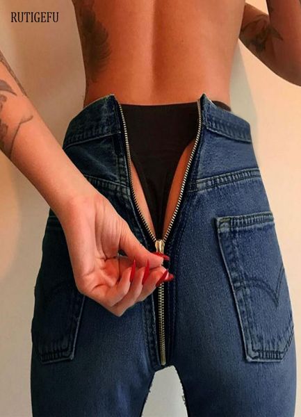

jeans women 2017 slim hip zipper fashion high waist jeans autumn and winter skinny trousers for women 3637263, Blue