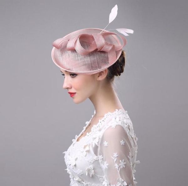 

new pink fascinator formal wedding dress hat with wedding party ascots 2020 9004828, White