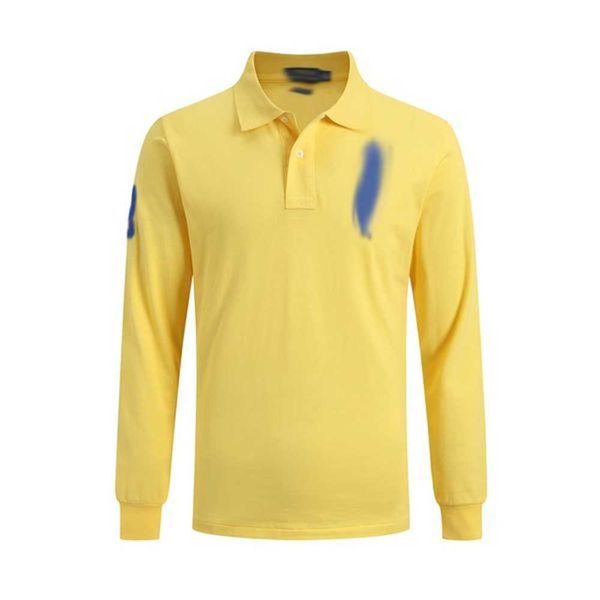 

mens polos shirts big horse autumn long sleeve casual fashion polo u76m, White;black