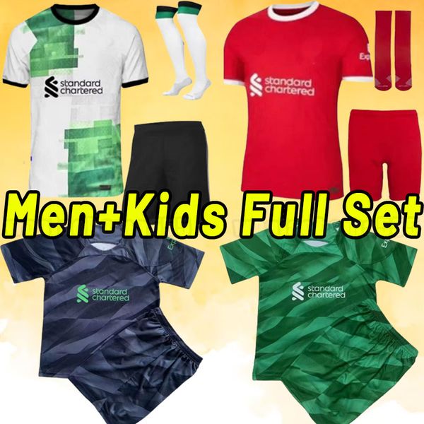 

men kids 22/23 alexander arnold luis diaz soccer jerseys 2023 2024 diogo fabinho jones a.becker robertson men football shirts short sleeve g, Black;yellow