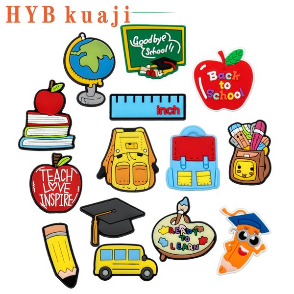 

hybkuaji grad cap goodbye school hello pool shoe charms, White;pink