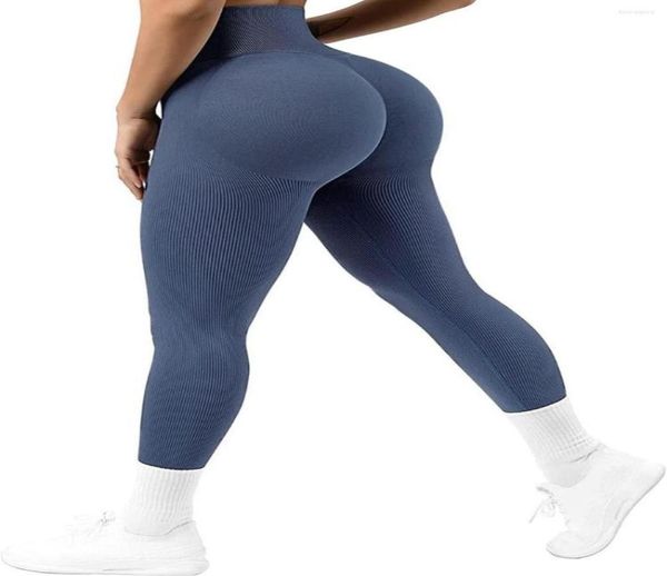 

women039s leggings women39s 2023 summer ribbed seamless elasticity push up ladies yoga pant fashion high waist hip lift tigh3784483, Black