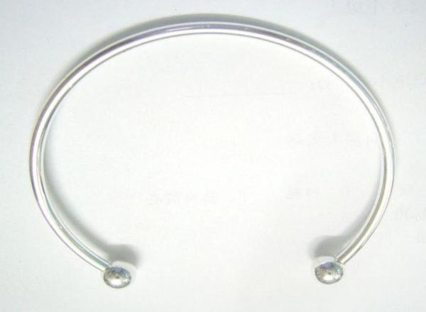 

10pcslot silver plated bangle bracelets for diy craft murano jewelry gift 76inch c151346325, Black