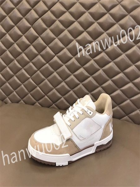 

new luxury designer sneakers calfskin casual shoes reflective vintage leather trainers all-match stylist sneaker leisure shoe platform lace-, Black
