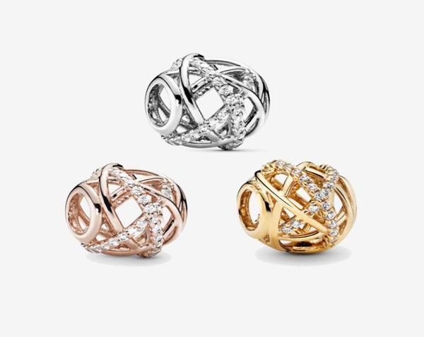 

100 925 sterling silver sparkling polished lines charms fit original european charm bracelet fashion women wedding engagement j2724684, Bronze;silver