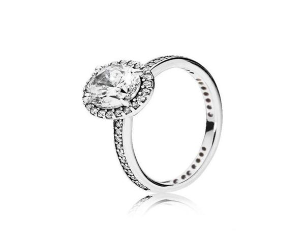 

luxury designer real 925 sterling silver cz diamond ring with original box set fit style wedding ring engagement jewelry for women girls rru
